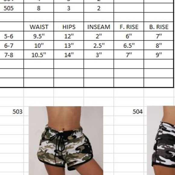 Kids camouflage shorts with drawstring - Picture 4 of 4